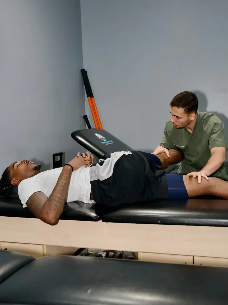 Hip mobilization on the treatment table